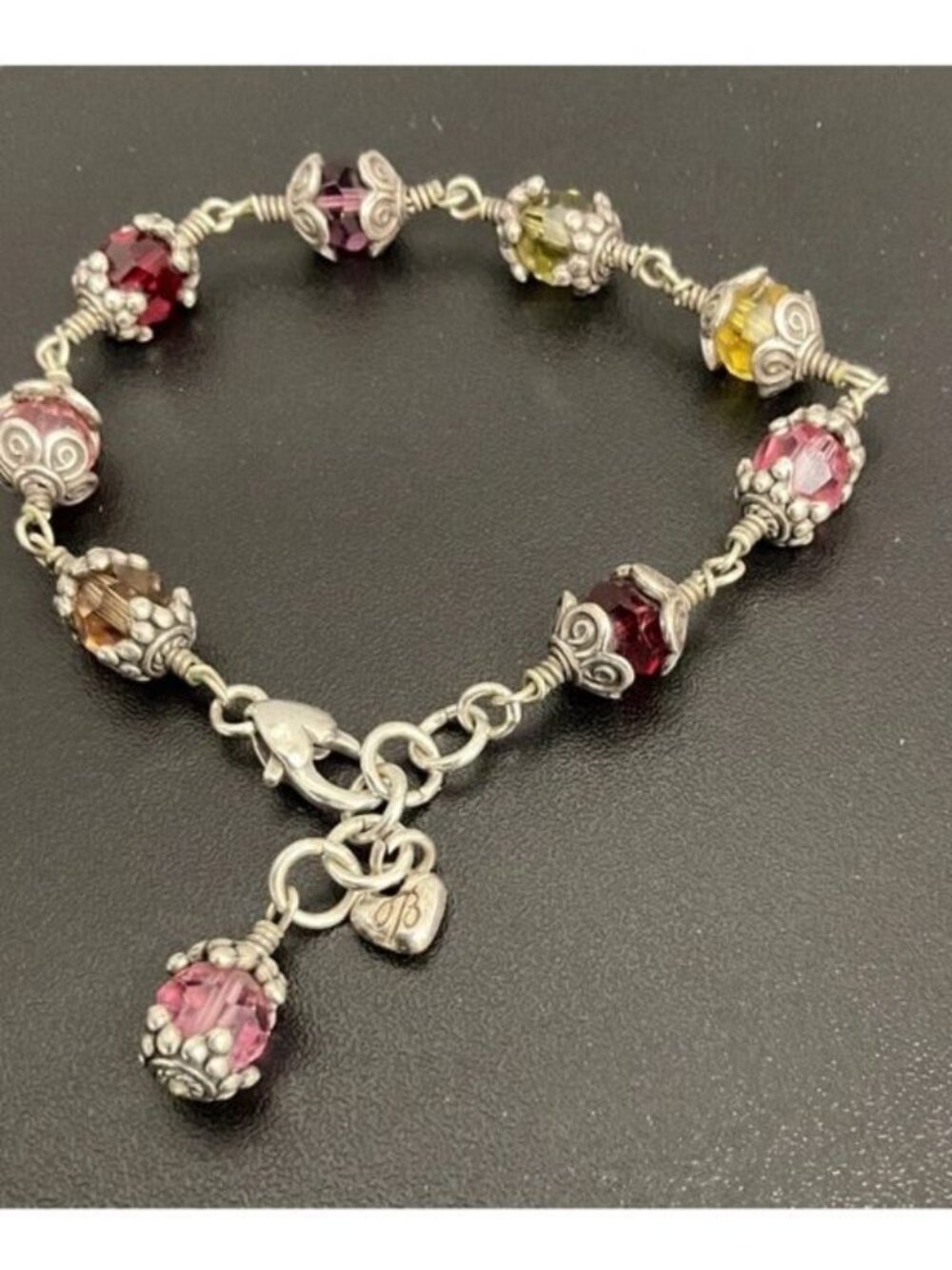 Brighton Glass Mountain Multi Color Bracelet RETIRED Brighton Pouch Included